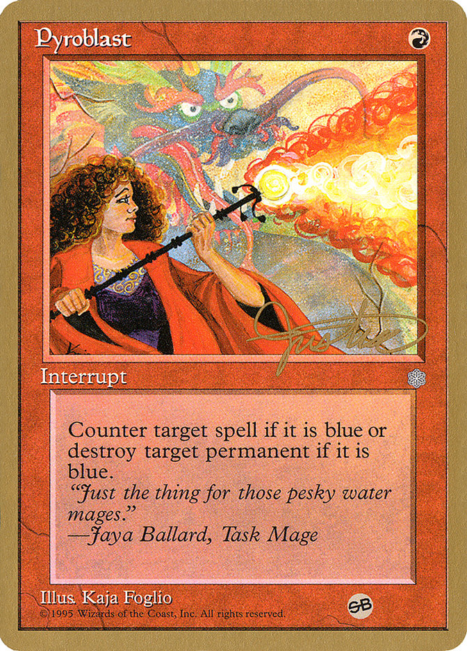Pyroblast (Mark Justice) (SB) [Pro Tour Collector Set] | The CG Realm