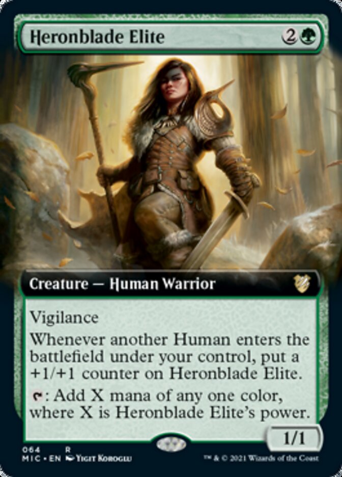 Heronblade Elite (Extended Art) [Innistrad: Midnight Hunt Commander] | The CG Realm