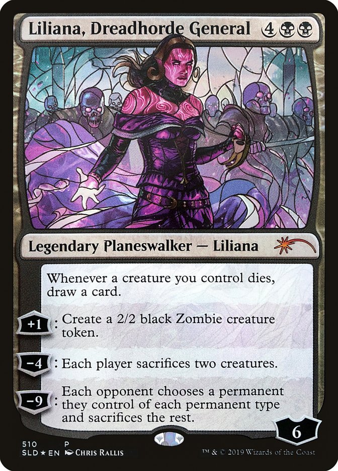 Liliana, Dreadhorde General (Stained Glass) [Secret Lair Drop Promos] | The CG Realm