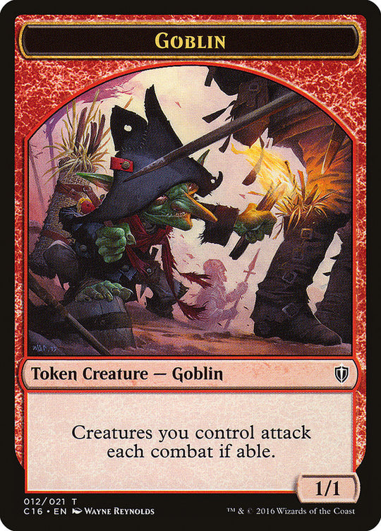Goblin // Zombie Double-Sided Token (C16-12 // 11) - Commander 2016 Tokens