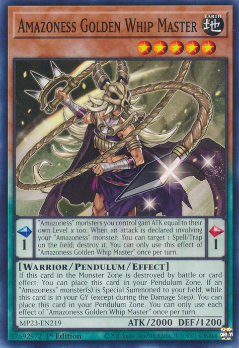 Amazoness Golden Whip Master [MP23-EN219] Common | The CG Realm