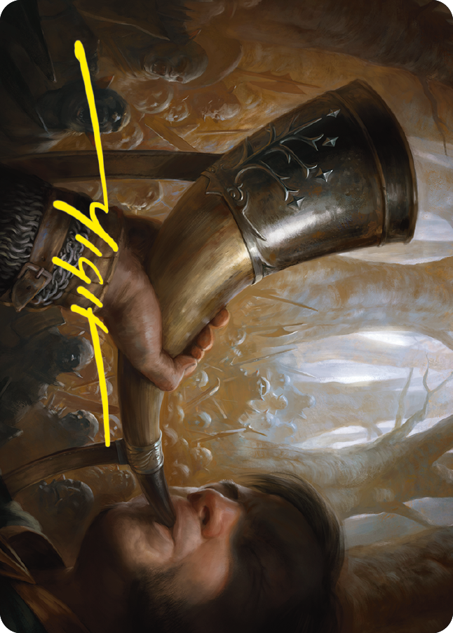 Horn of Gondor Art Card (Gold-Stamped Signature) [The Lord of the Rings: Tales of Middle-earth Art Series] | The CG Realm