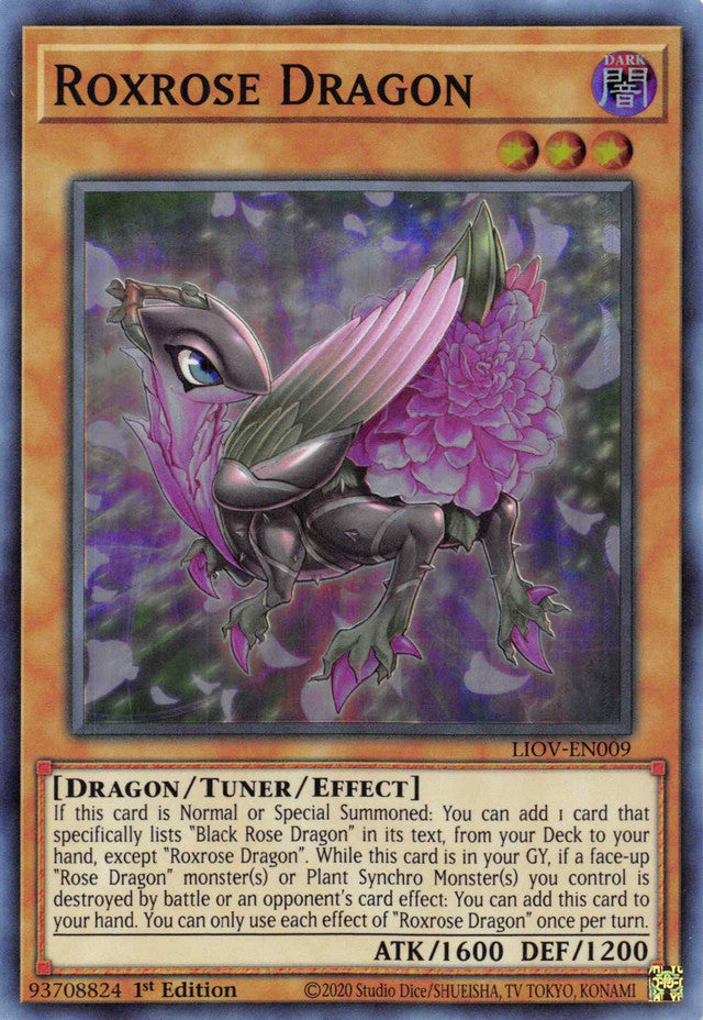 Roxrose Dragon [LIOV-EN009] Super Rare | The CG Realm