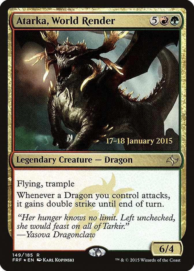 Atarka, World Render [Fate Reforged Prerelease Promos] | The CG Realm