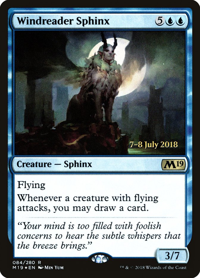 Windreader Sphinx [Core Set 2019 Prerelease Promos] | The CG Realm