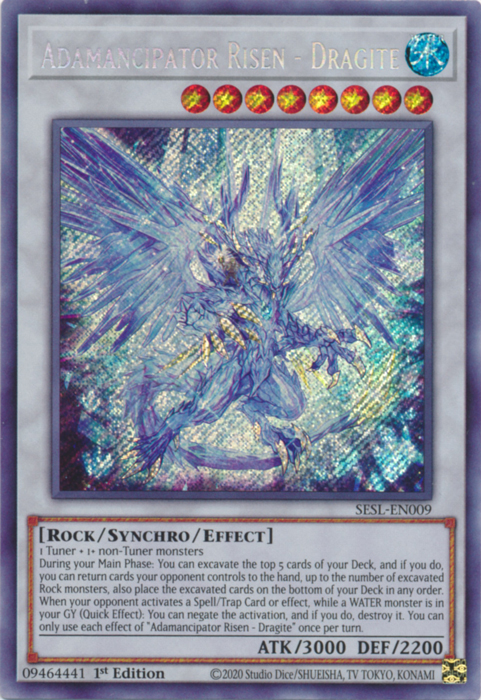 Adamancipator Risen - Dragite [SESL-EN009] Secret Rare | The CG Realm
