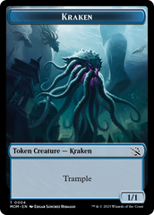 Warrior // Kraken Double-Sided Token [March of the Machine Tokens] | The CG Realm