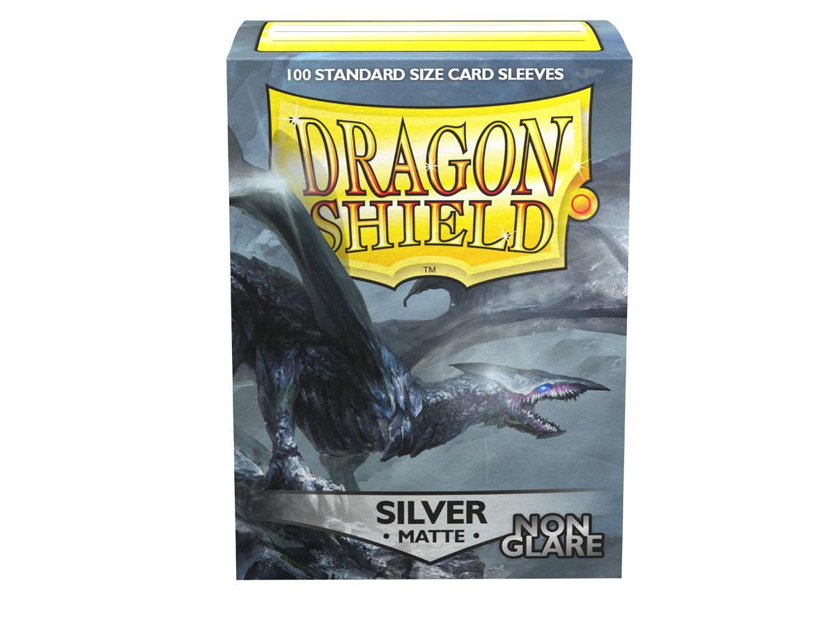 Dragon Shield Non-Glare Sleeve - Silver ‘Argentia’ 100ct | The CG Realm