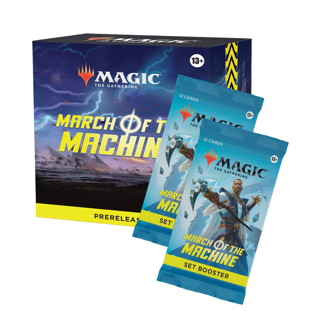 MTG MARCH OF THE MACHINE At Home Prerelease Kit + 2 Set Boosters (Release Date:  2023-04-21)