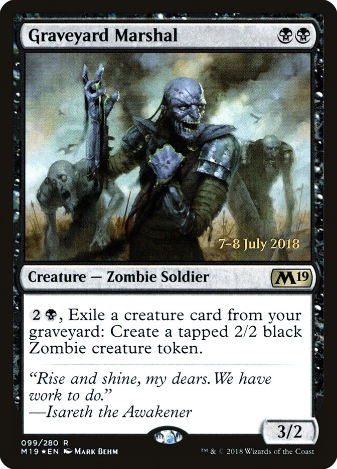 Graveyard Marshal [Core Set 2019 Prerelease Promos] | The CG Realm