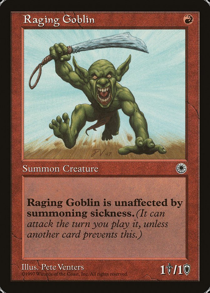 Raging Goblin (No Flavor Text) [Portal] | The CG Realm