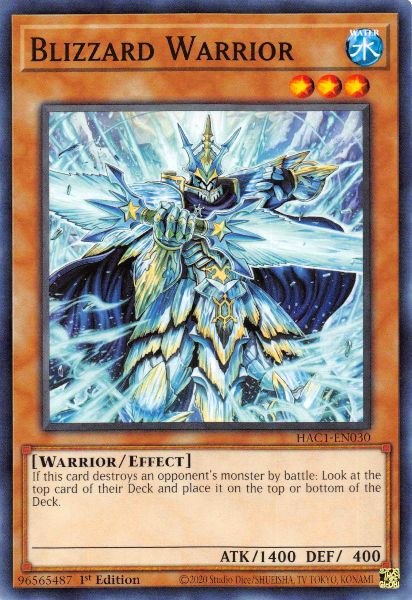 Blizzard Warrior (Duel Terminal) [HAC1-EN030] Parallel Rare | The CG Realm