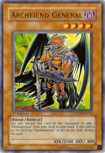 Archfiend General [FOTB-EN019] Rare | The CG Realm