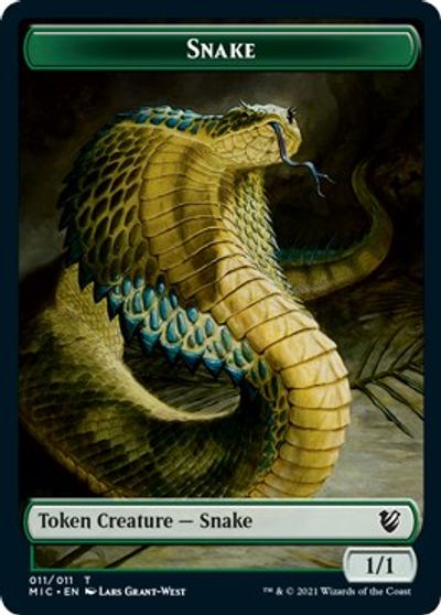 Spirit // Snake Double-Sided Token [Innistrad: Midnight Hunt Commander Tokens] | The CG Realm