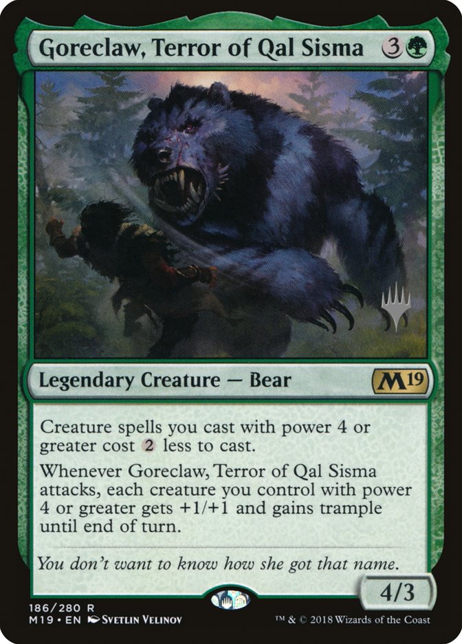 Goreclaw, Terror of Qal Sisma (Promo Pack) [Core Set 2019 Promos] | The CG Realm