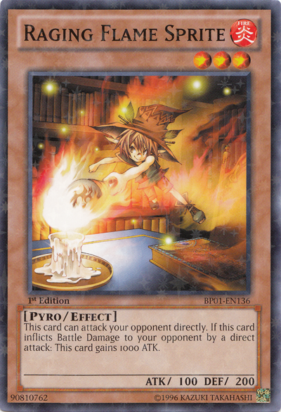 Raging Flame Sprite [BP01-EN136] Starfoil Rare | The CG Realm