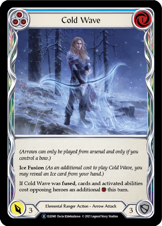 Cold Wave (Blue) [U-ELE040] (Tales of Aria Unlimited)  Unlimited Rainbow Foil | The CG Realm