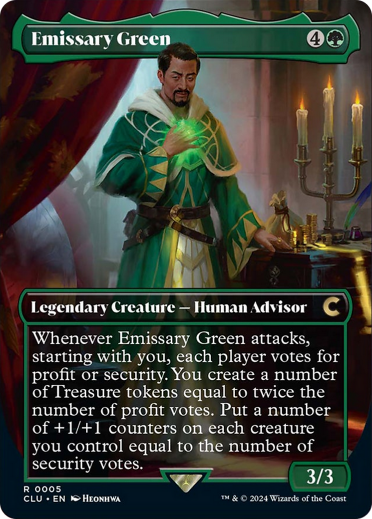 Emissary Green (Borderless) [Ravnica: Clue Edition] | The CG Realm