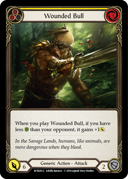 Wounded Bull (Yellow) [WTR201-C] (Welcome to Rathe)  Alpha Print Rainbow Foil | The CG Realm