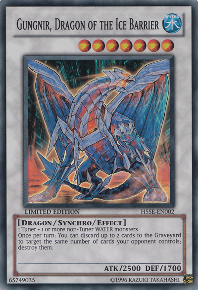 Gungnir, Dragon of the Ice Barrier [H5SE-EN002] Super Rare | The CG Realm