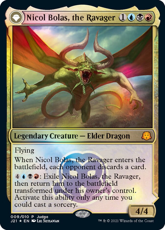 Nicol Bolas, the Ravager (JDG-009) - Judge Gift Cards 2021: (originpwdfc) Foil