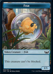 Clue // Fish Double-Sided Token [Streets of New Capenna Commander Tokens] | The CG Realm