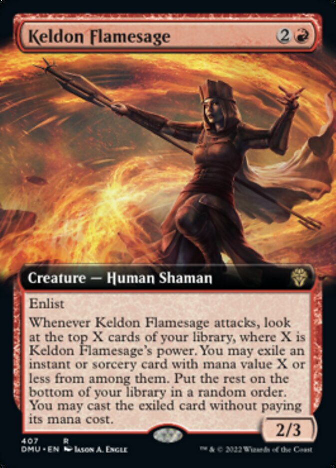 Keldon Flamesage (Extended Art) [Dominaria United] | The CG Realm