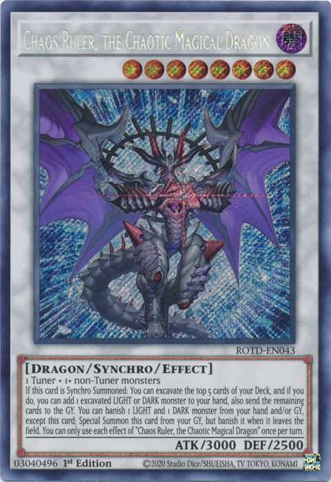 Chaos Ruler, the Chaotic Magical Dragon [ROTD-EN043] Secret Rare | The CG Realm