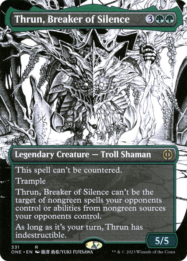 Thrun, Breaker of Silence (Borderless Manga) [Phyrexia: All Will Be One] | The CG Realm