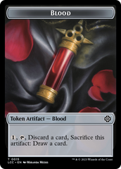 Blood // Vampire (0004) Double-Sided Token [The Lost Caverns of Ixalan Commander Tokens] | The CG Realm