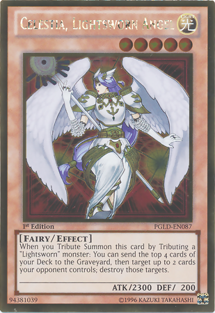 Celestia, Lightsworn Angel [PGLD-EN087] Gold Rare | The CG Realm