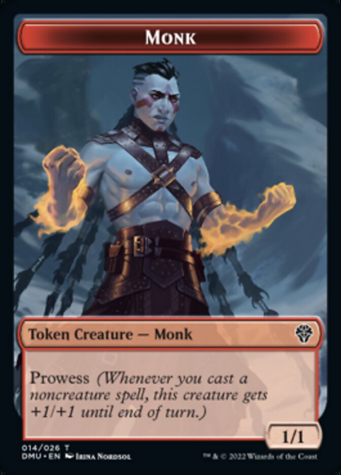 Bird (002) // Monk Double-Sided Token [Dominaria United Tokens] | The CG Realm