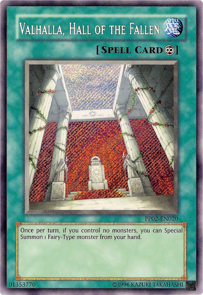 Valhalla, Hall of the Fallen [PP02-EN020] Secret Rare | The CG Realm