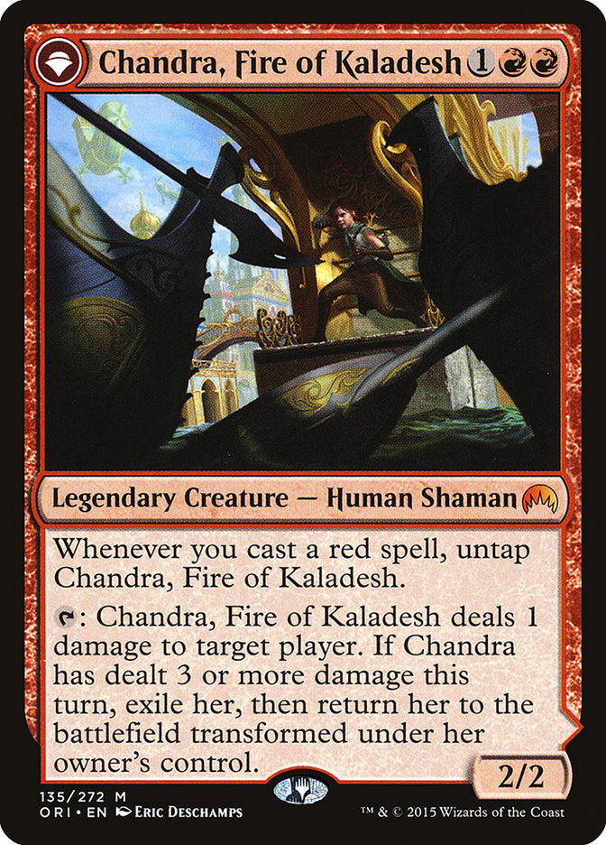 Chandra, Fire of Kaladesh // Chandra, Roaring Flame [Magic Origins] | The CG Realm