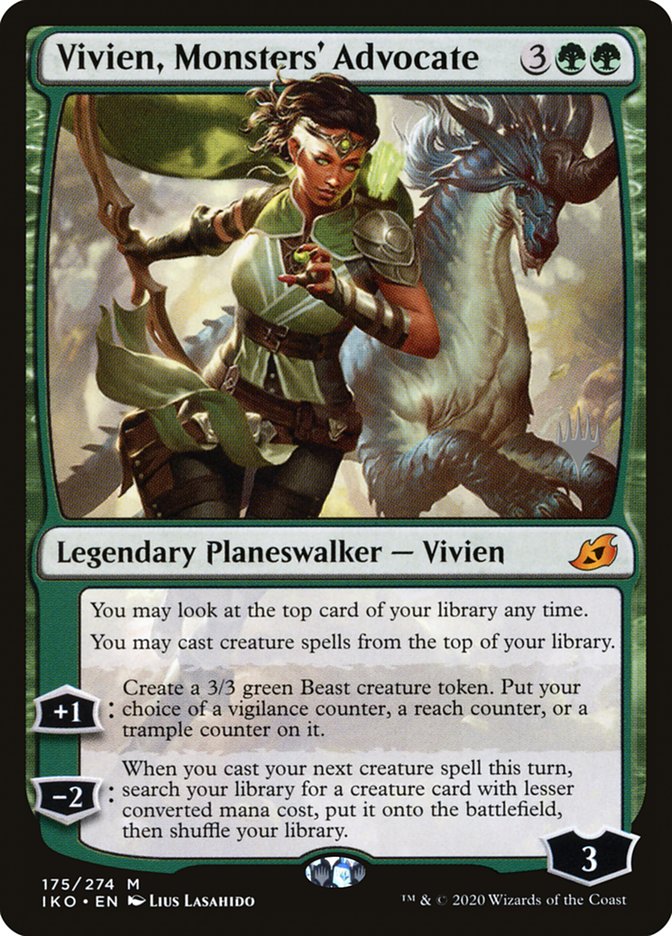 Vivien, Monsters' Advocate (Promo Pack) [Ikoria: Lair of Behemoths Promos] | The CG Realm