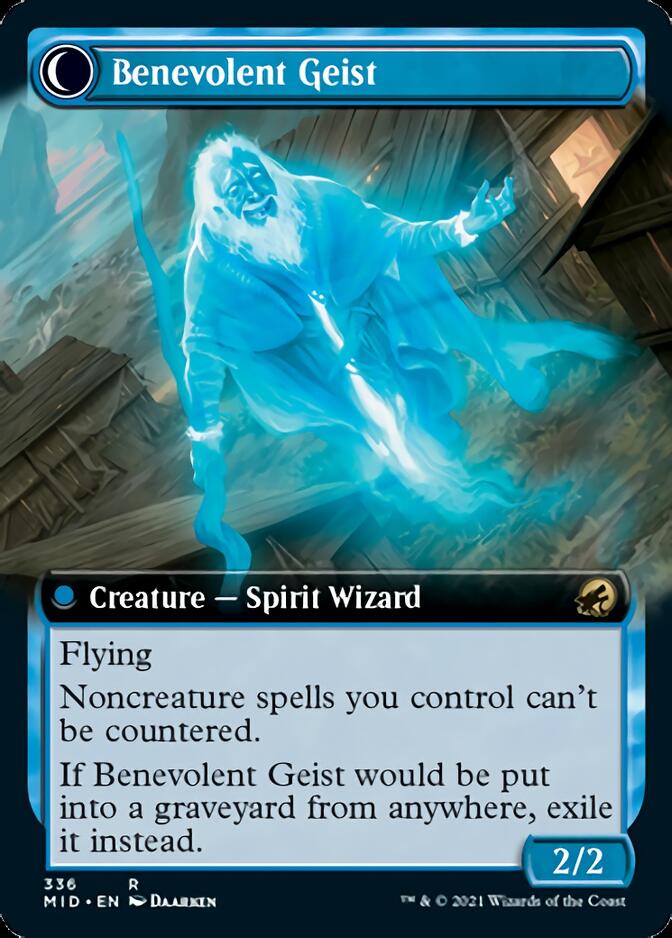 Malevolent Hermit (Extended Art) (MID-336) - Innistrad: Midnight Hunt: (Extended Art, Double Faced Transform)