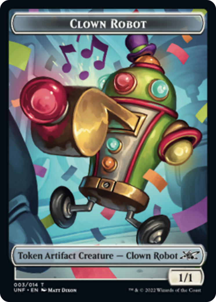 Clown Robot (003) // Food (011) Double-Sided Token [Unfinity Tokens] | The CG Realm