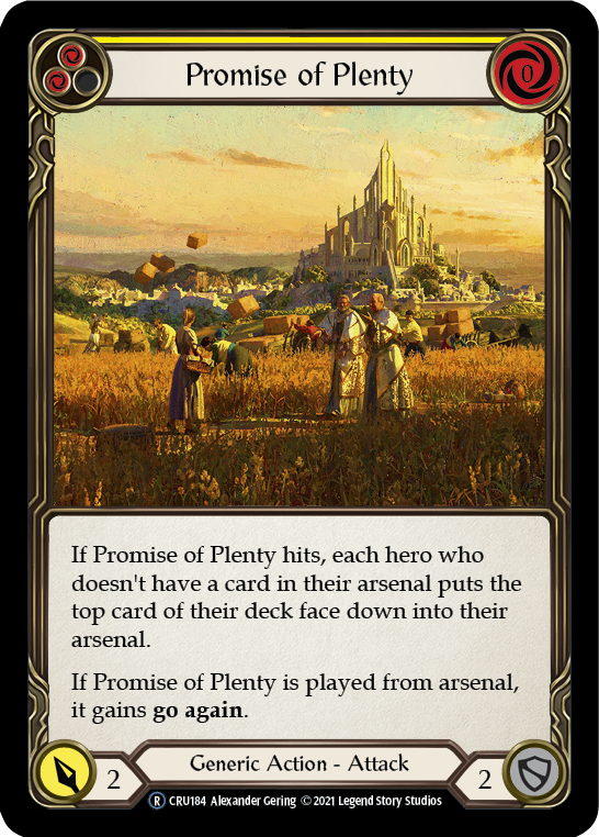 Promise of Plenty (Yellow) [U-CRU184] (Crucible of War Unlimited)  Unlimited Rainbow Foil | The CG Realm
