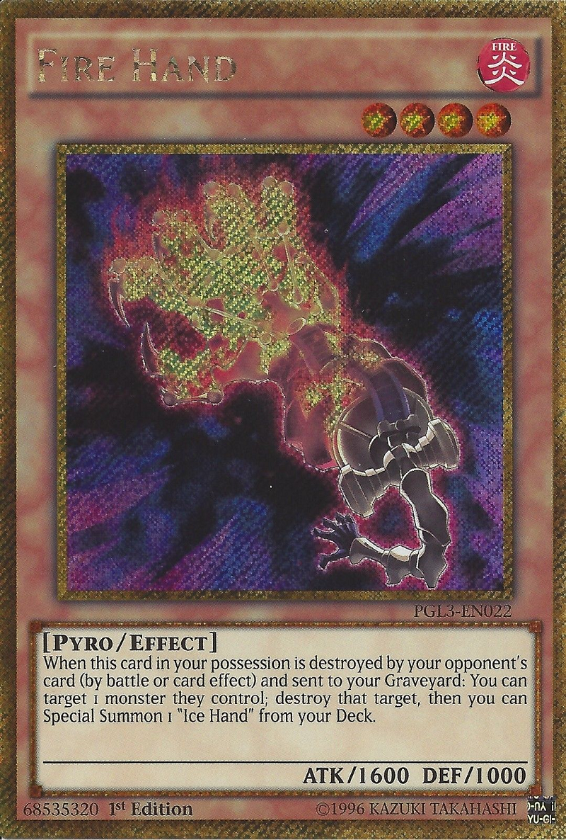 Fire Hand [PGL3-EN022] Gold Secret Rare | The CG Realm