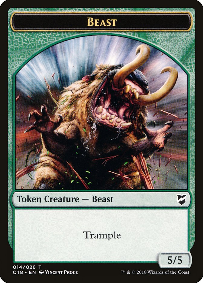 Beast Token (014/026) [Commander 2018 Tokens] | The CG Realm