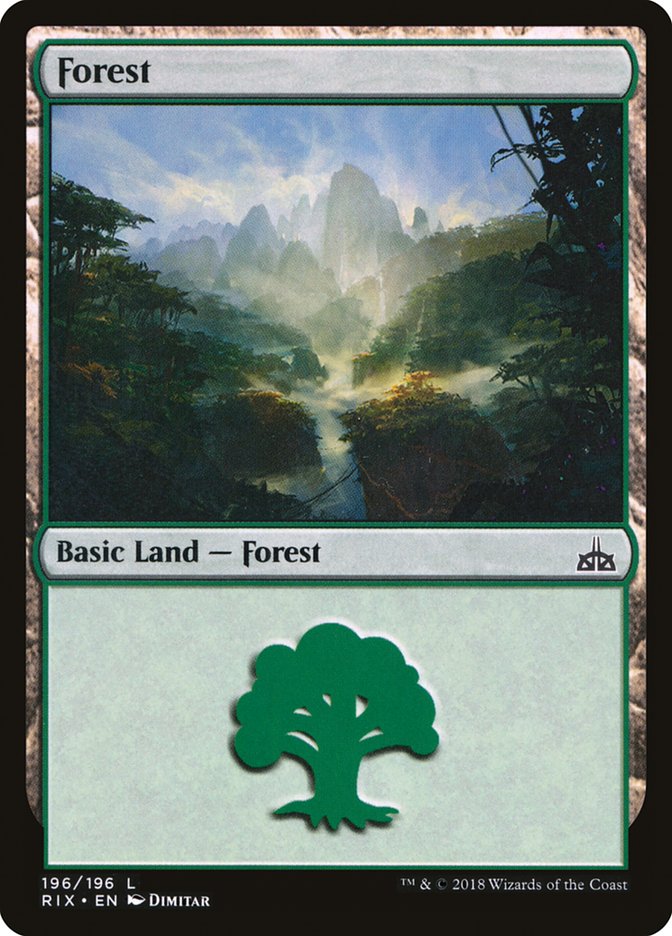 Forest (196) [Rivals of Ixalan] | The CG Realm