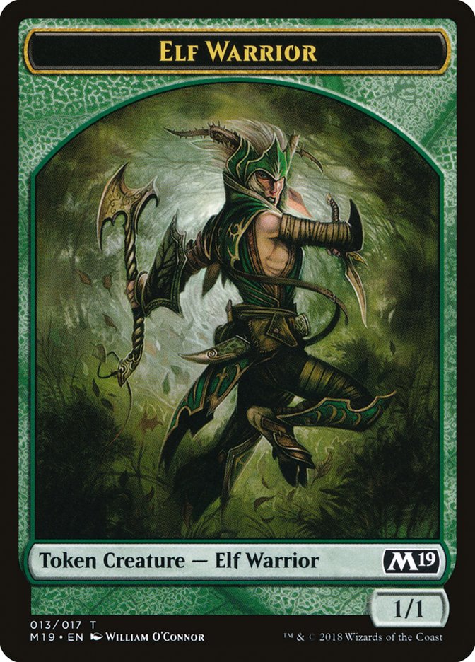 Elf Warrior Token [Core Set 2019 Tokens] | The CG Realm