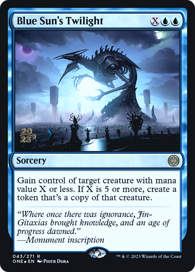 Blue Sun's Twilight [Phyrexia: All Will Be One Prerelease Promos] | The CG Realm