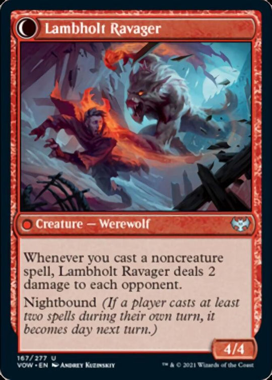 Lambholt Raconteur (VOW-167) - Innistrad: Crimson Vow: (Double Faced Transform)