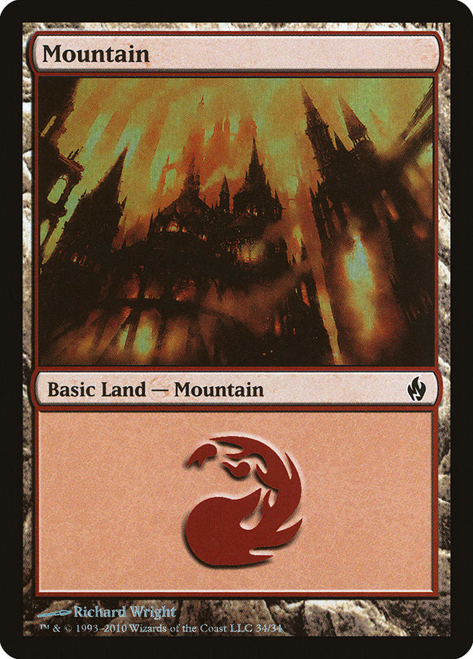 Mountain (34) [Premium Deck Series: Fire and Lightning] | The CG Realm