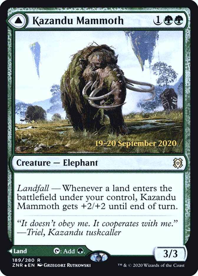 Kazandu Mammoth // Kazandu Valley [Zendikar Rising Prerelease Promos] | The CG Realm