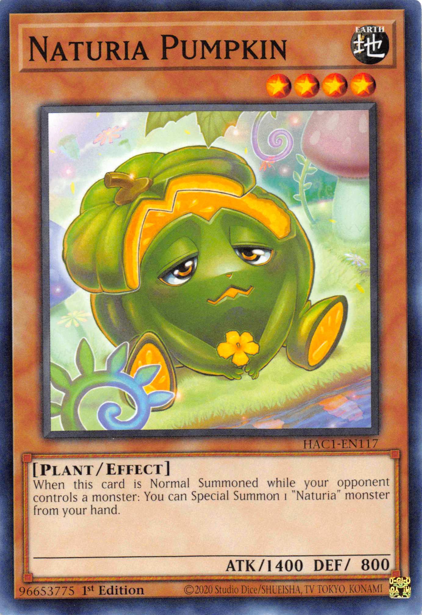 Naturia Pumpkin (Duel Terminal) [HAC1-EN117] Parallel Rare | The CG Realm