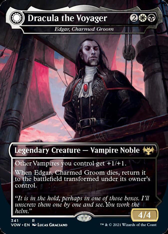 Dracula the Voyager - Edgar, Charmed Groom (VOW-341) - Innistrad: Crimson Vow: (Double Faced Transform) (Borderless)