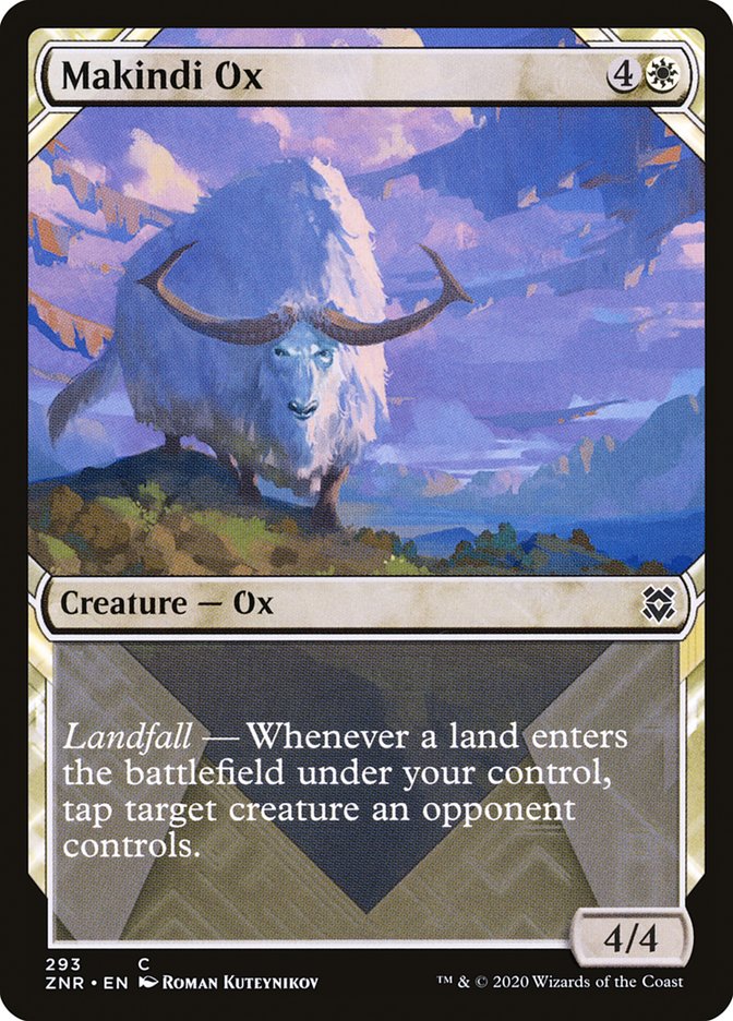 Makindi Ox (Showcase) [Zendikar Rising] | The CG Realm