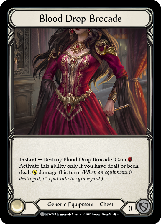 Blood Drop Brocade [MON238-CF] (Monarch)  1st Edition Cold Foil | The CG Realm